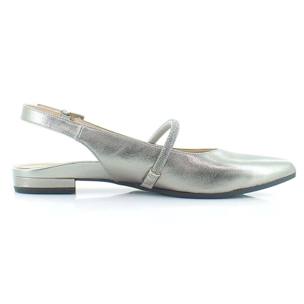 Vionic Metallic Silver Slingback Mary Jane Flats - Picture 6 of 8